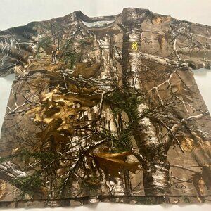 ~~Browning Realtree Camo T Shirt Mens XL Green Brown Camouflage Wasatch